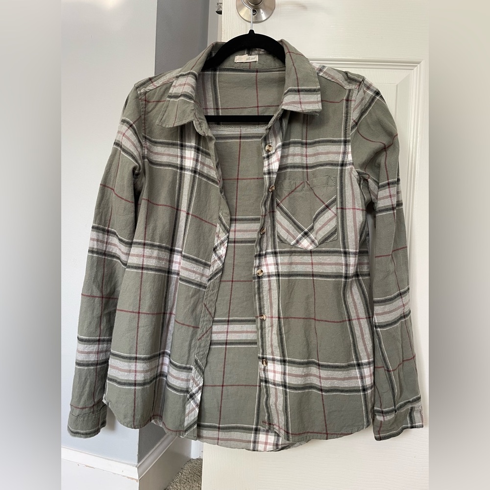 Plaid flannel, size small